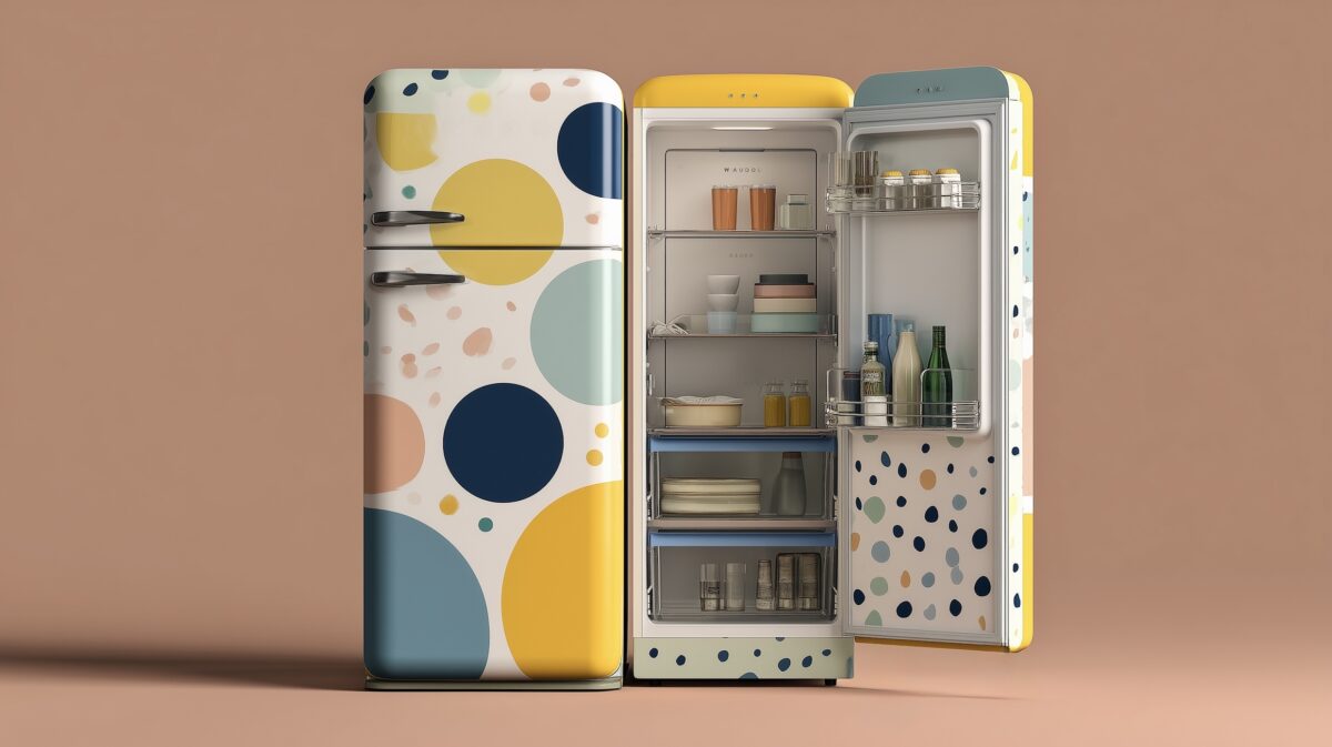 customiser frigo peinture masking tape - blog déco