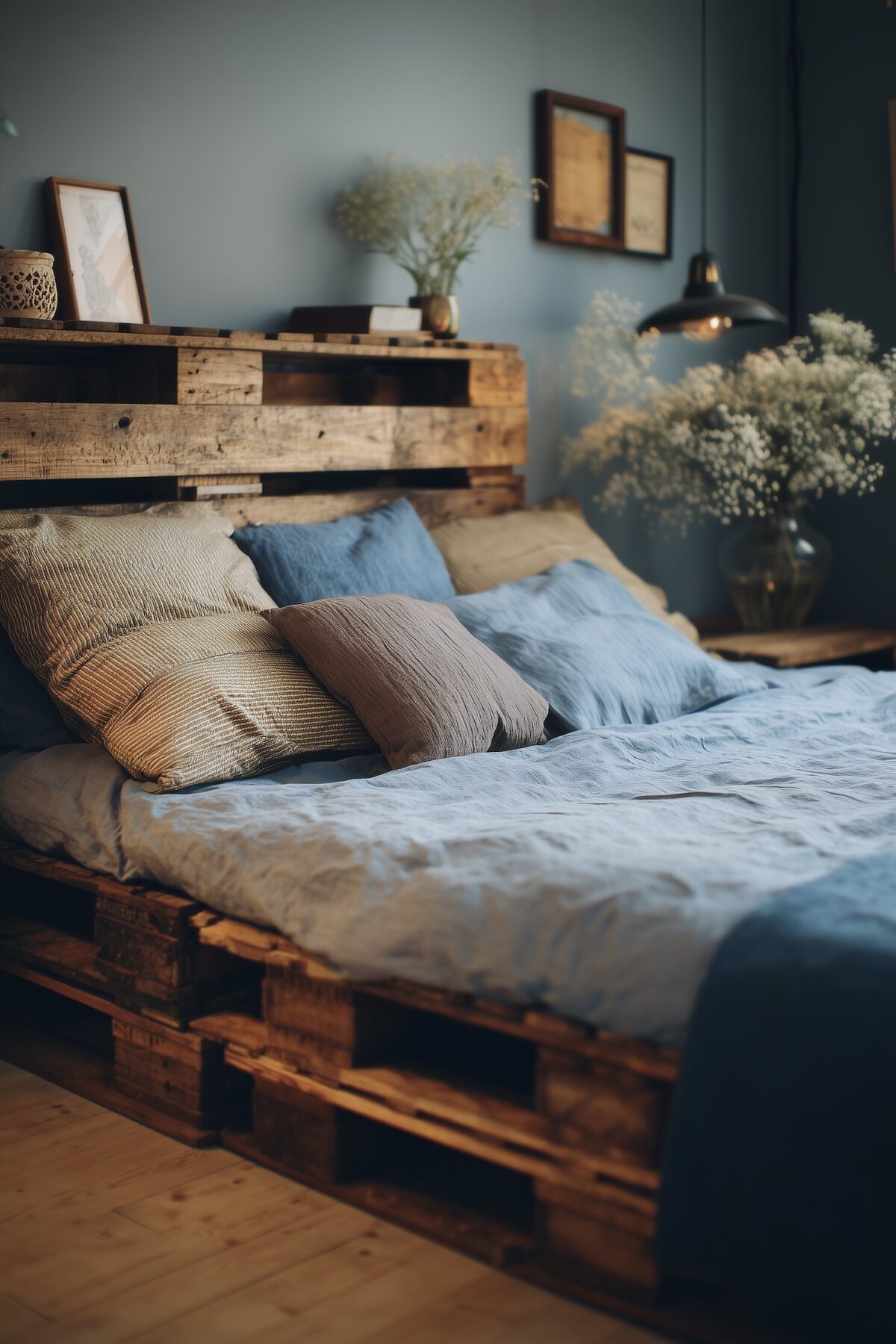 tête de lit récup diy original rangement