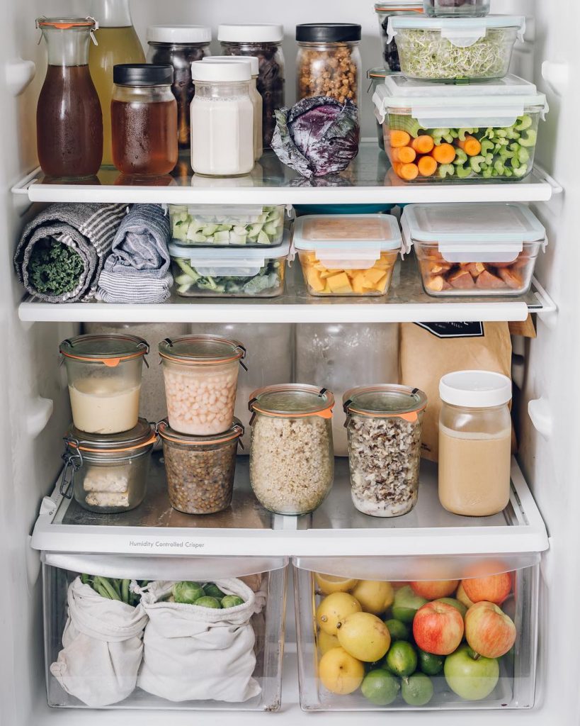 zéro déchet bocaux vert hermétique frigo idée rangement aliment cuisine