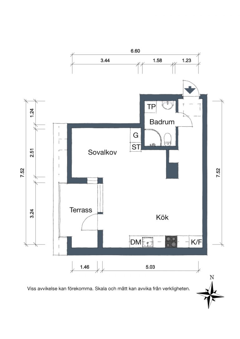 idée déco studio plan maison surface habitable mesure taille pièce petit espace schéma - blog déco - clem around the corner