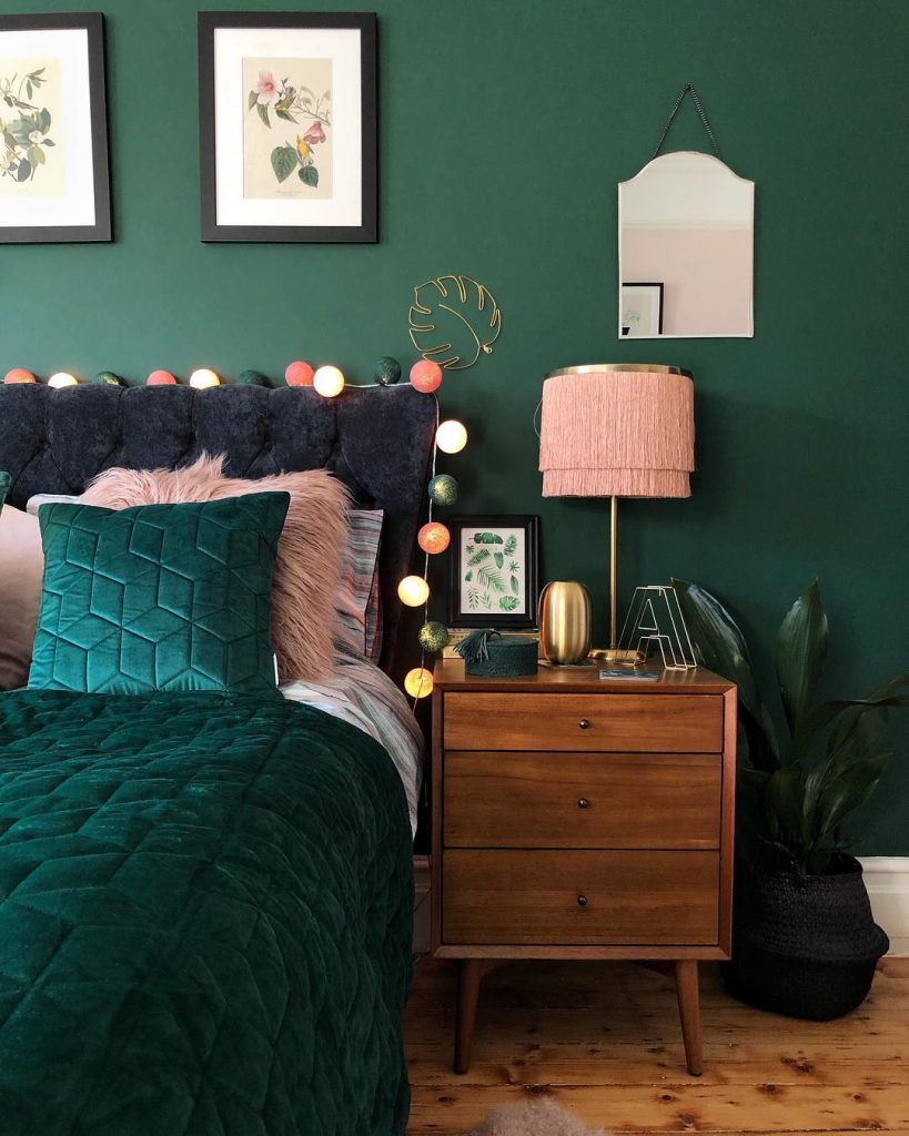 chambre rose et verte décoration chambre couleurs - blog déco - clem around the corner