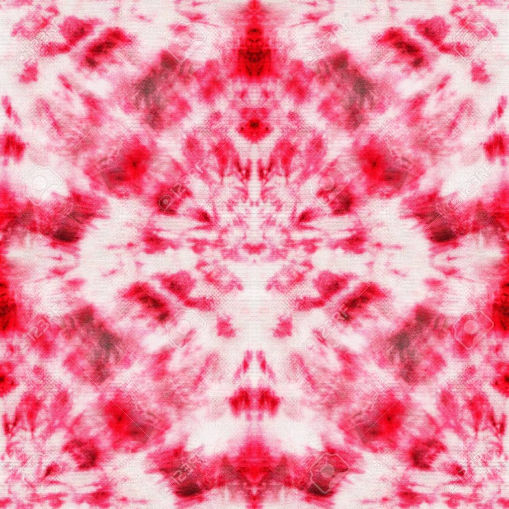 tie and dye motif cercle rouge blanc rose - blog déco - clem around the corner