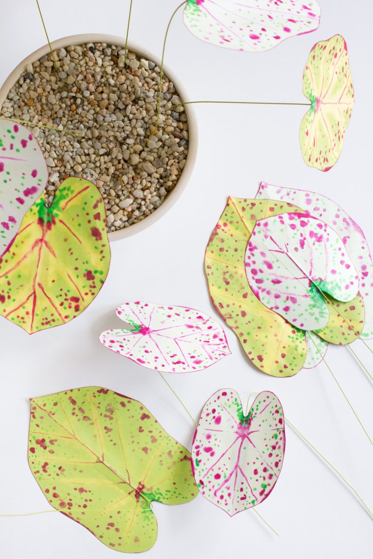 plante en papier diy décoration fait maison fausse plante pot - blog déco - clem around the corner