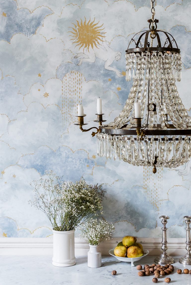 shauna dennison décor mural singes or doré nuages - blog déco - clem around the corner