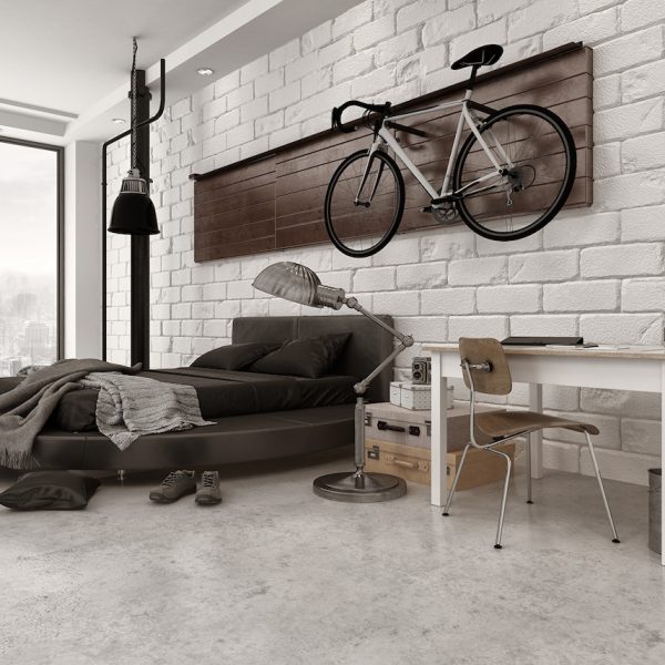déco vélo chambre style industriel marron - blog déco - clem around the corner