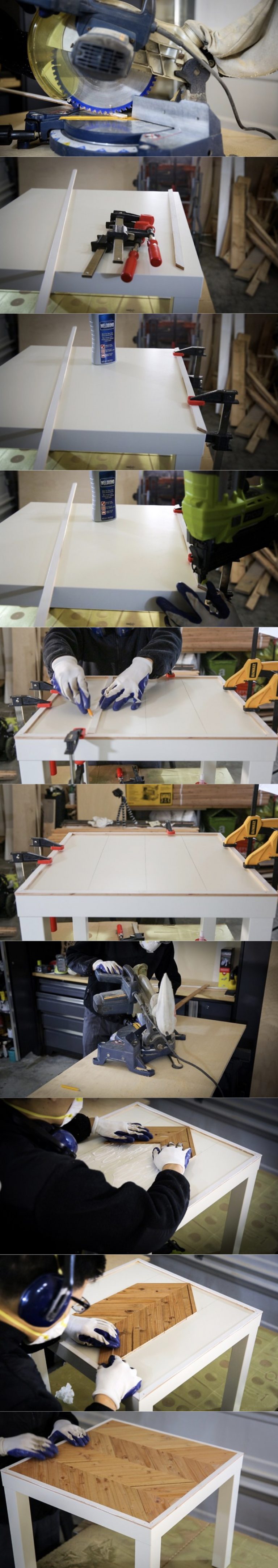 lack ikea hack table chic bricolage parquet - blog déco - clem around the corner