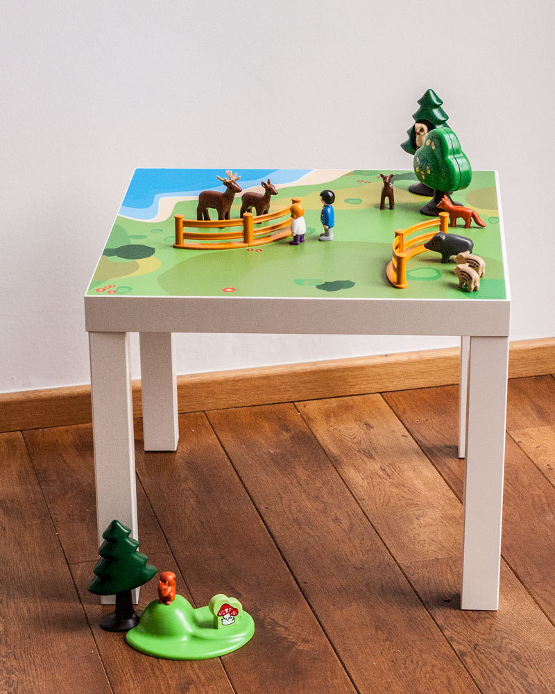 Lack IKEA hack table jeu playmobil pour chambre enfant DIY