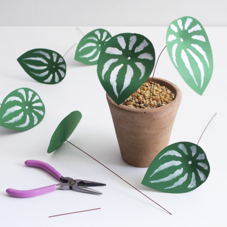 plante en papier diy fin planter les tiges - blog déco - clem around the corner