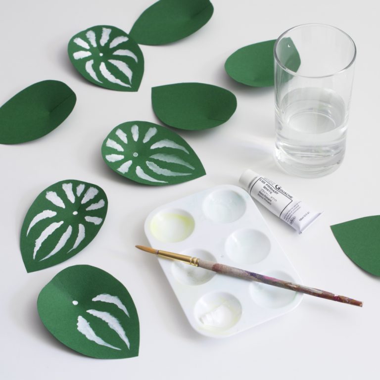 plante en papier diy peinture détails - blog déco - clem around the corner