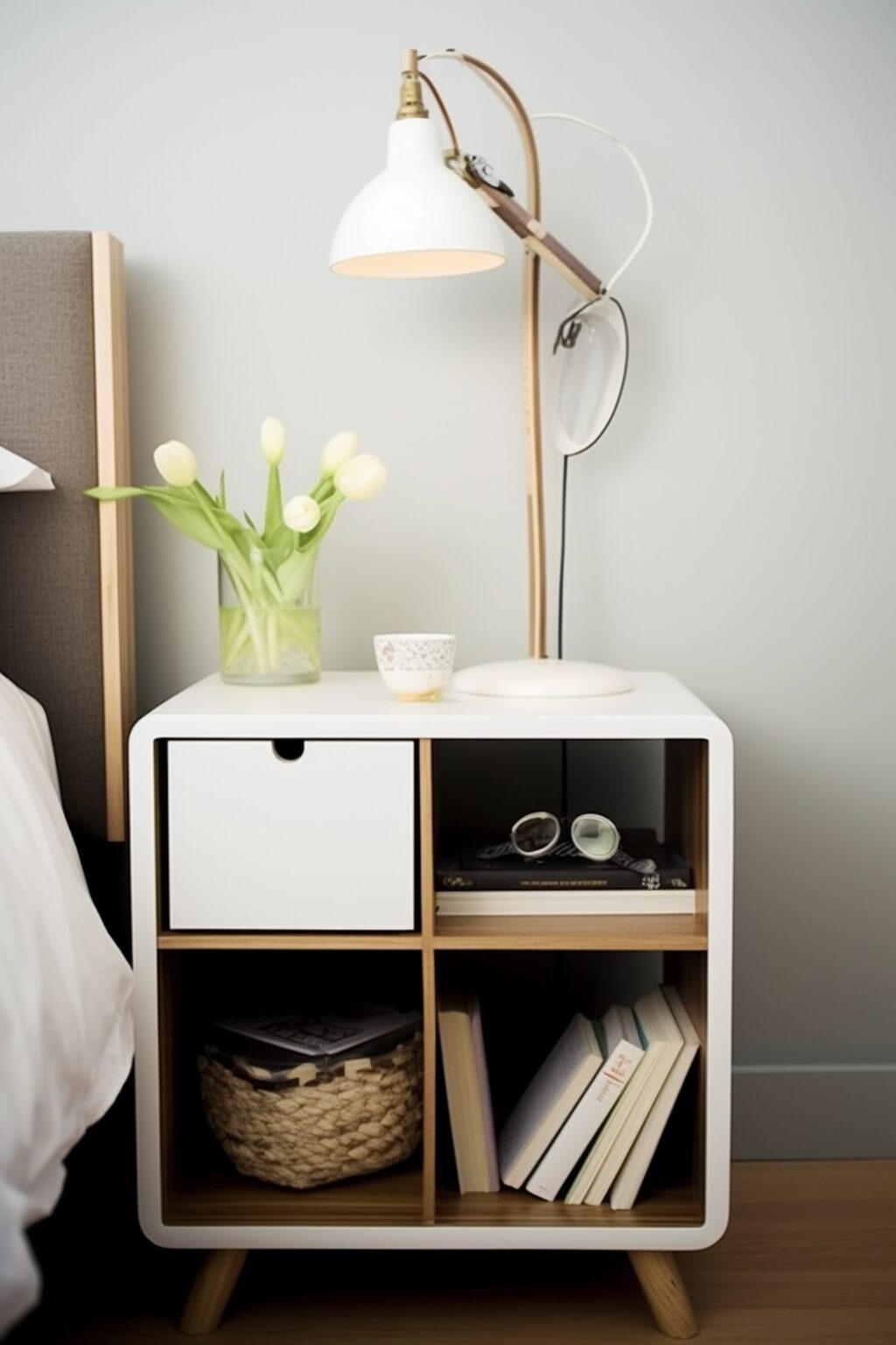 fabriquer table de nuit chevet caisson ikea expedit