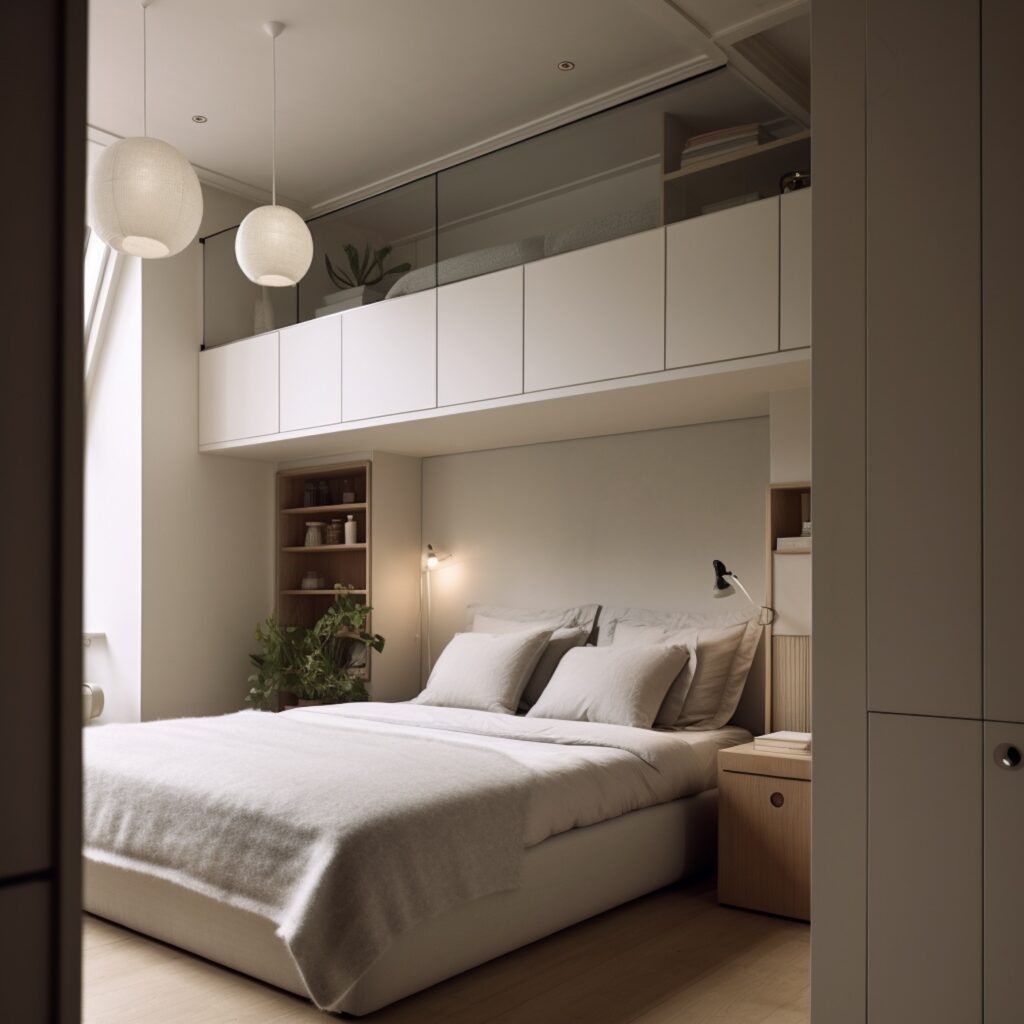 optimiser espace rangement chambre parentale blanche