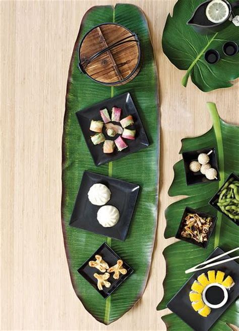 table style jungle rustique dessous plat feuille tropicale verte - blog déco - clem around the corner