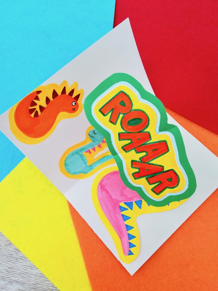anniversaire enfant thème dinosaure carte diy originale
