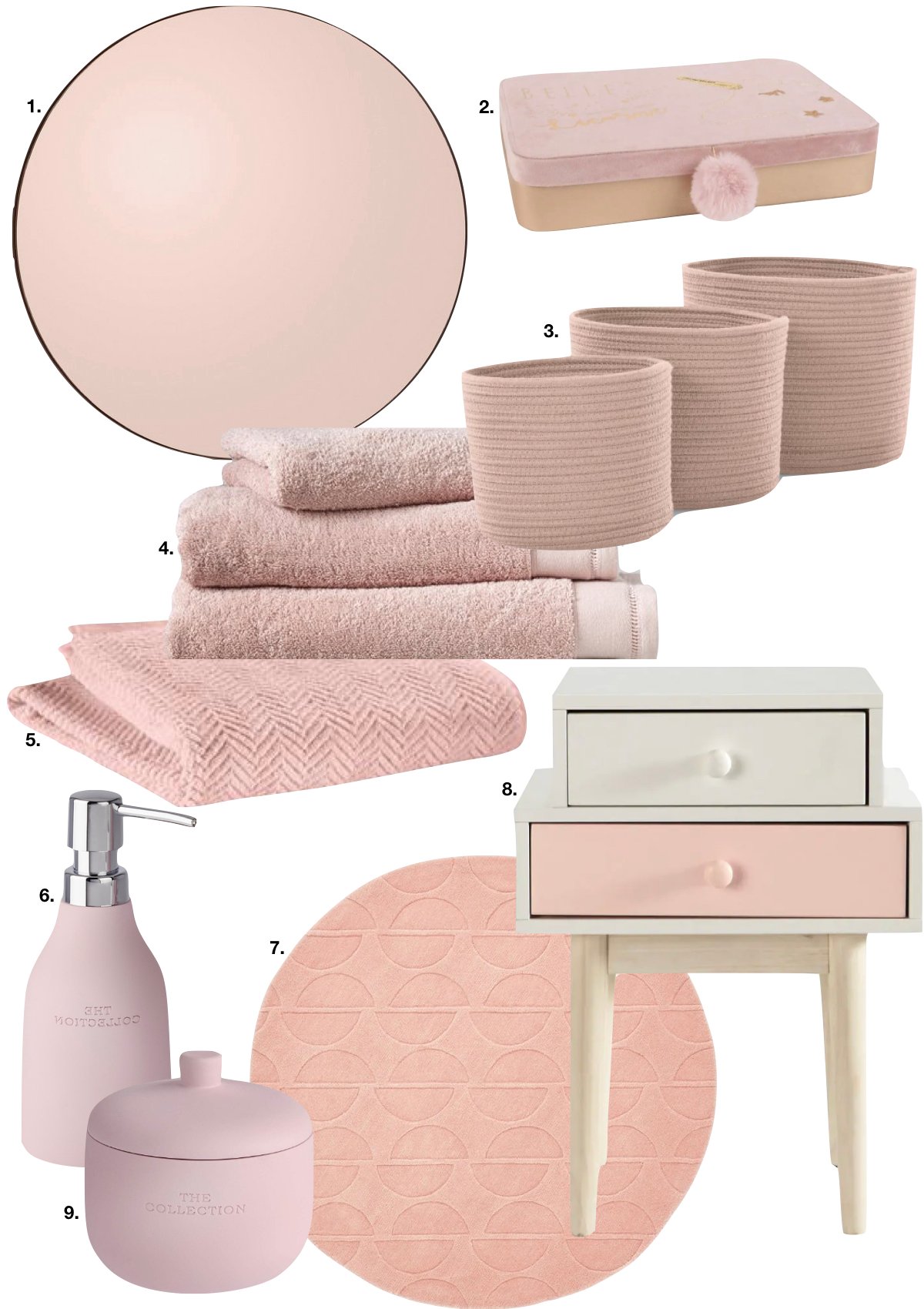 décoration accessoire salle de bain rose chic pastel - blog déco - clem around the corner