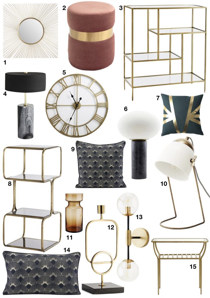 tendance néo art déco shopping liste chambre - blog déco - clem around the corner