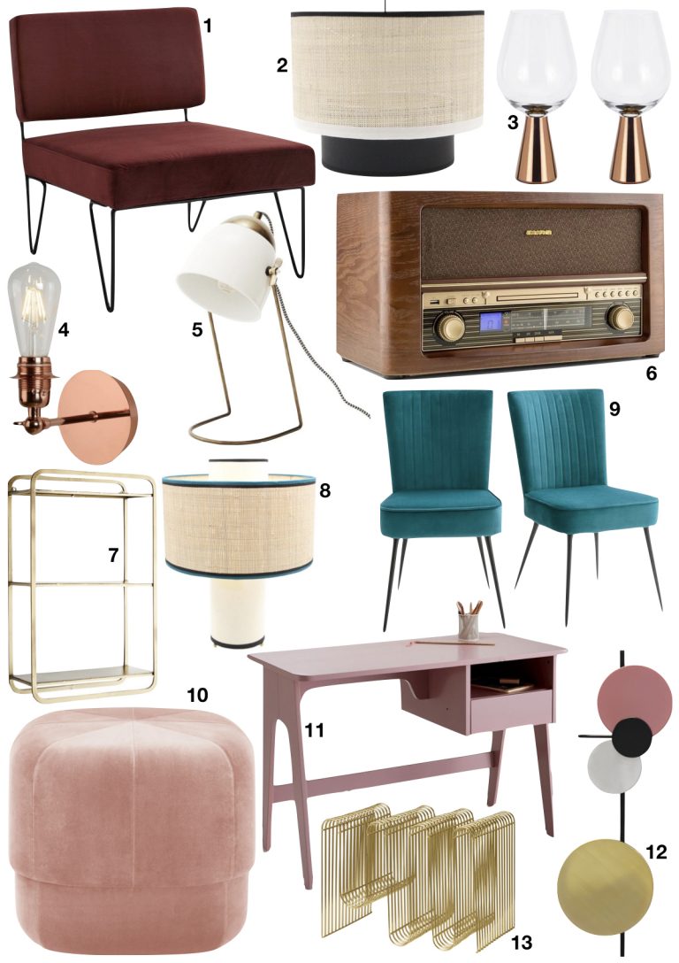 différence entre rétro et vintage en décoration shopping list inspiration années 30 - blog déco - clem around the corner