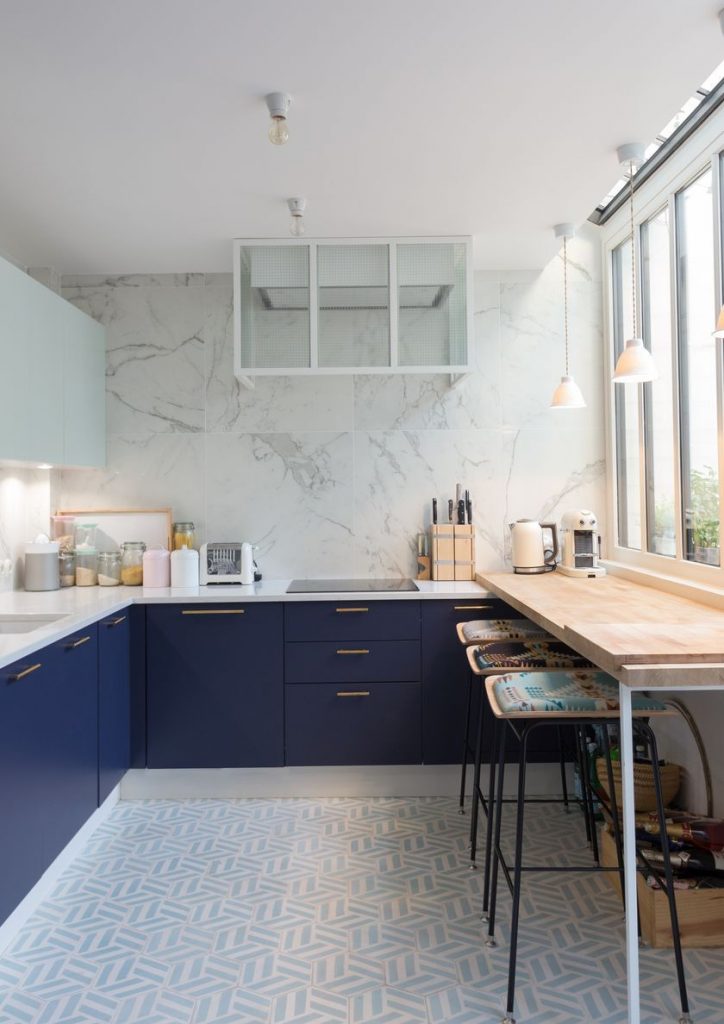 cuisine bleue idée meuble couleur - blog déco - clem around the corner