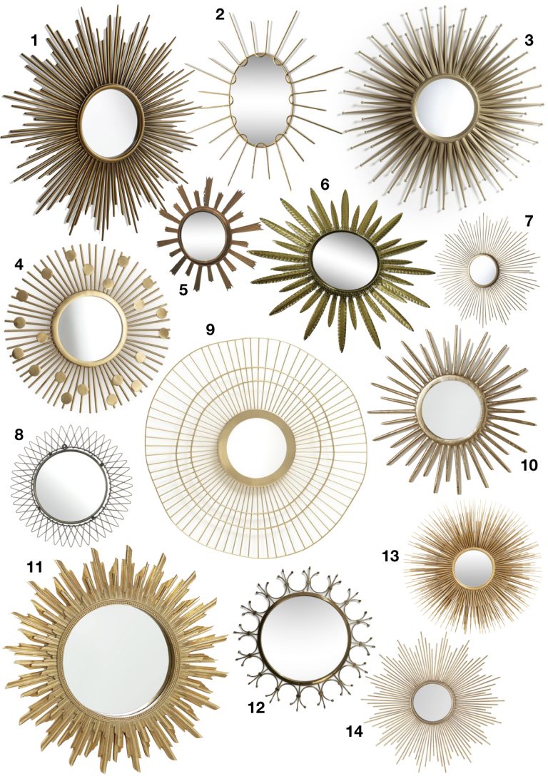 miroir soleil chaty vallauris laiton - blog déco - clem around the corner