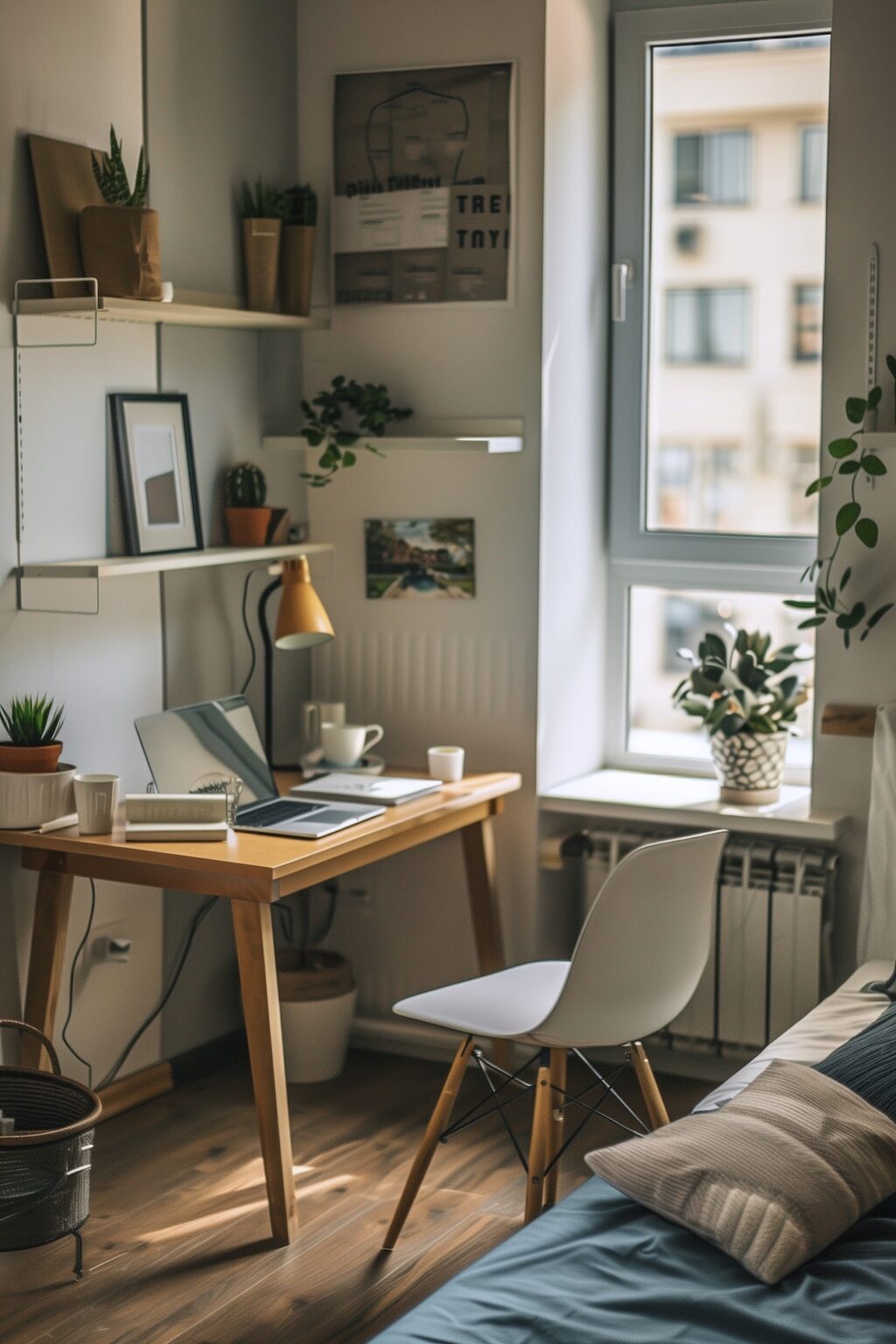 espace travail coin bureau chambre lycéen