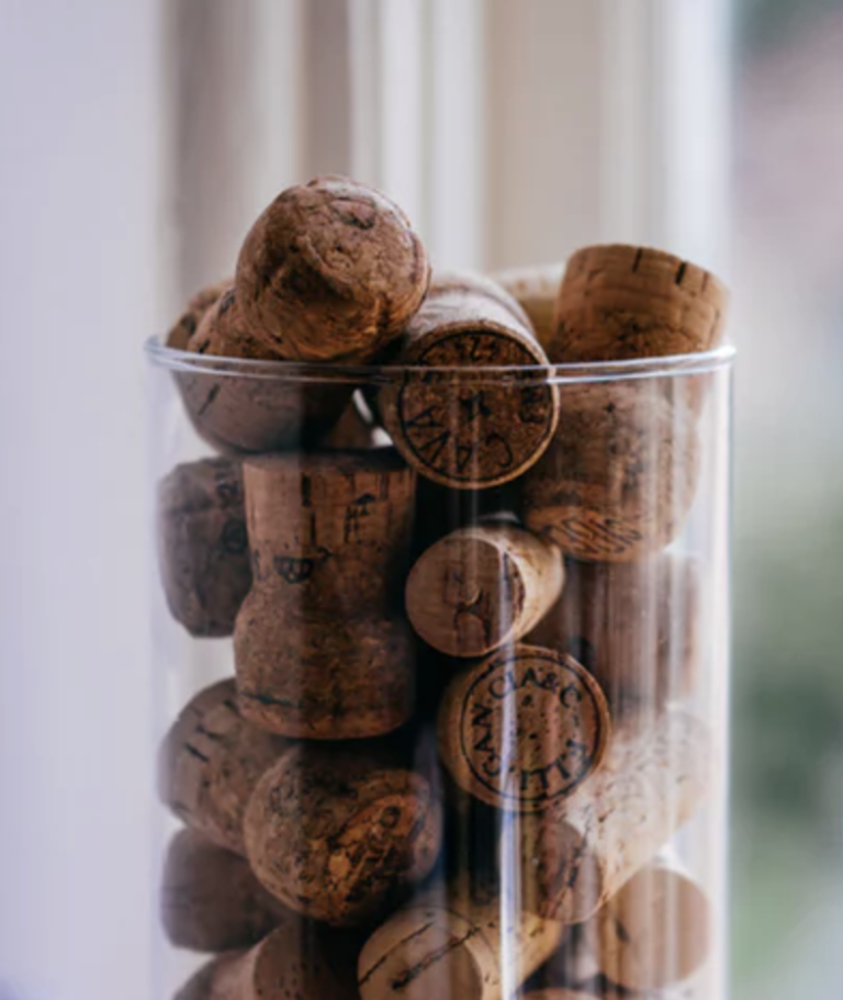 bouchon liège dans un bocal en verre déco décoration clematc