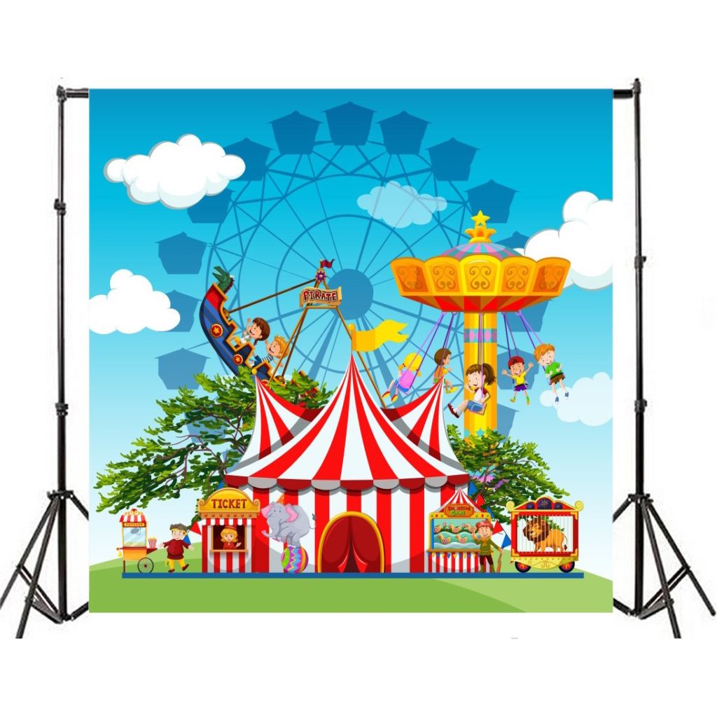 photobooth anniversaire thème fête foraine fond stand photo - blog déco - clemaroundthecorner