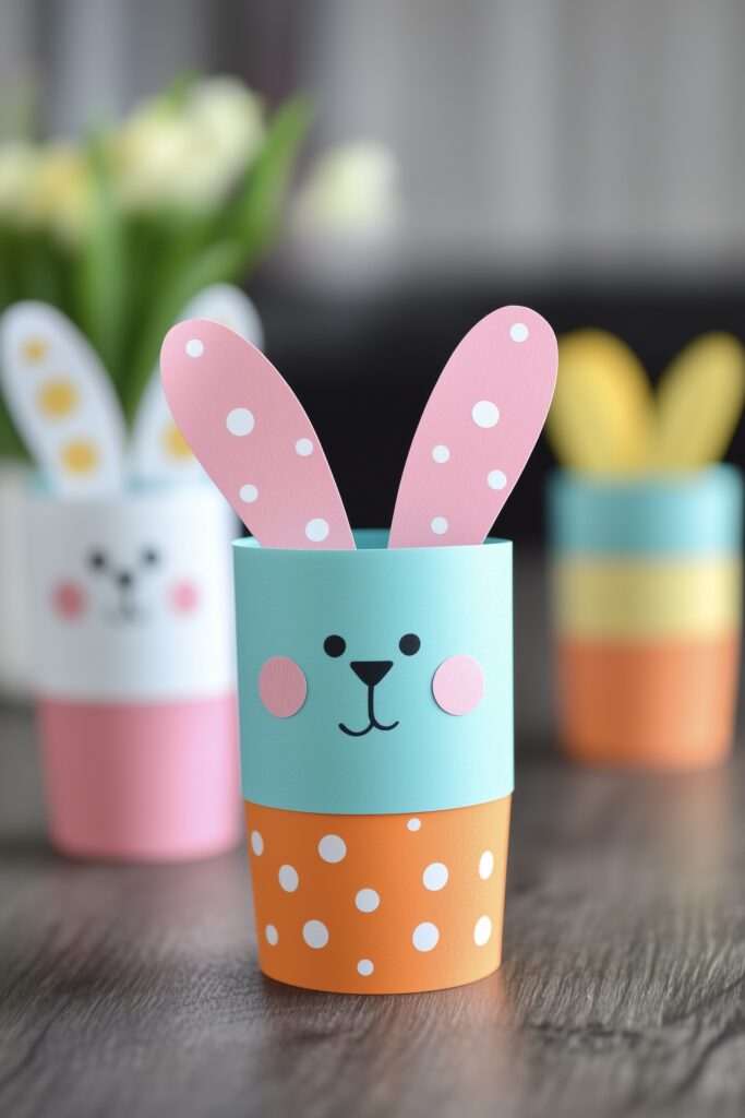 Pâques diy bricolage école rouleau papier toilettes carton coloré