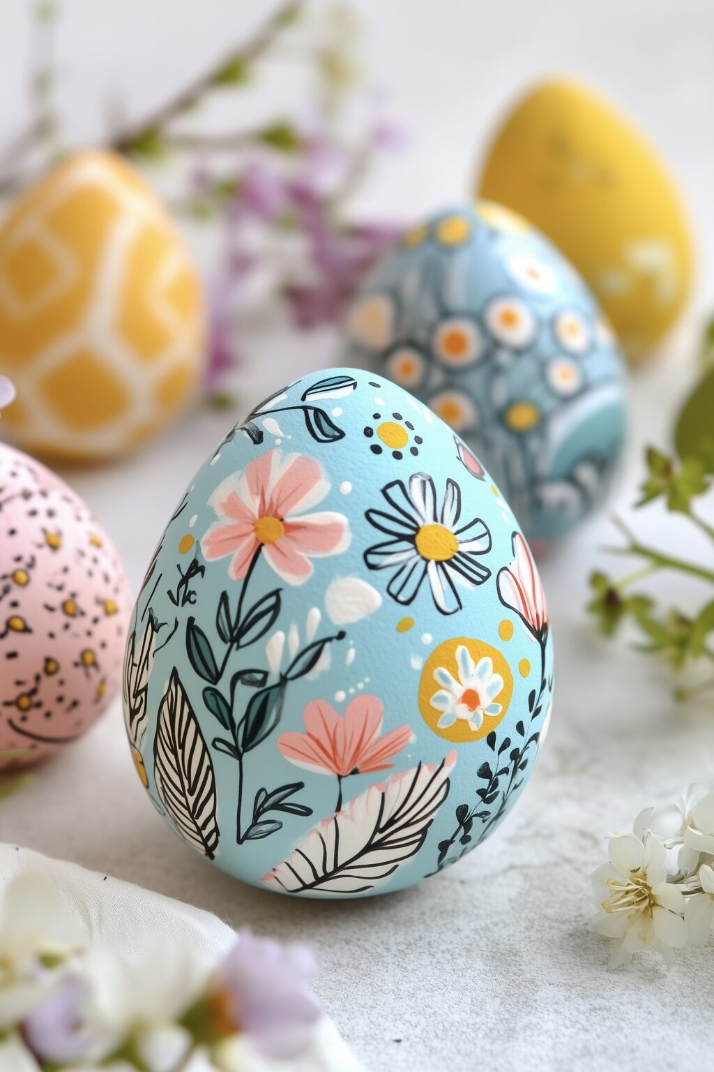 Pâques diy oeuf liberty peint