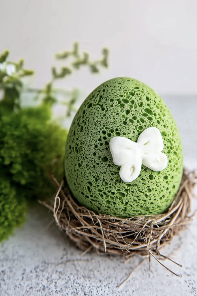 Pâques diy oeuf mousse végétal décoration centre de table