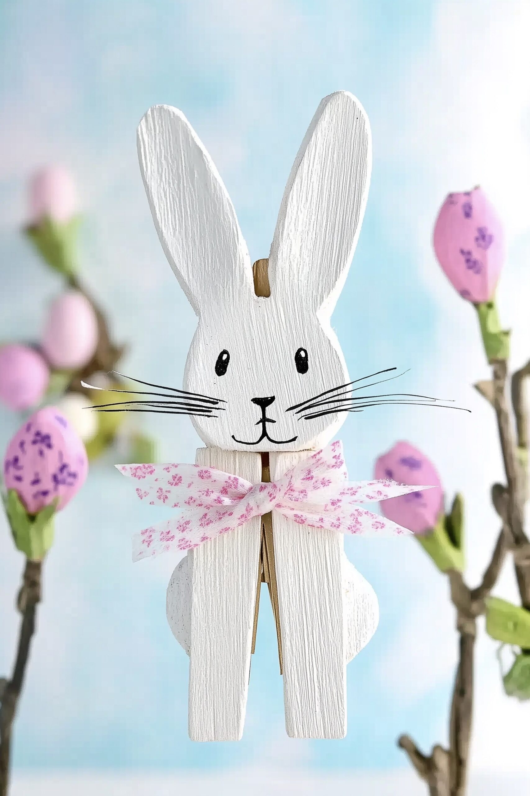 pince à linge upcycling lapin