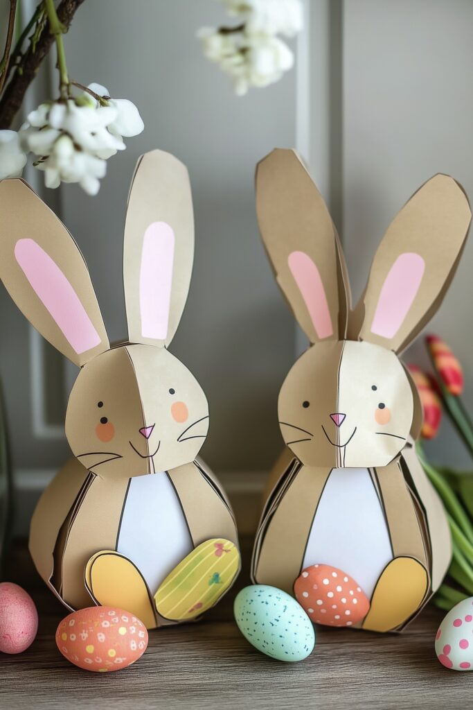 pliage boite papier carton forme lapin