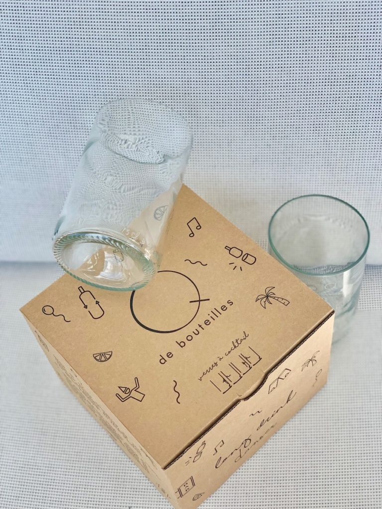verre Q de bouteilles coffret 4 verres transparent - blog déco - clemaroundthecorner