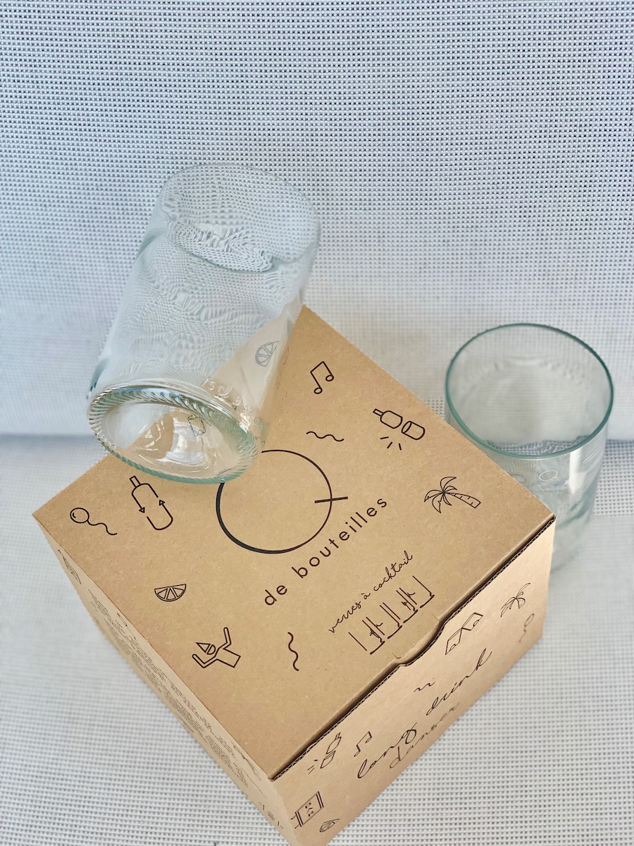 verre Q de bouteilles coffret 4 verres transparent - blog déco - clemaroundthecorner