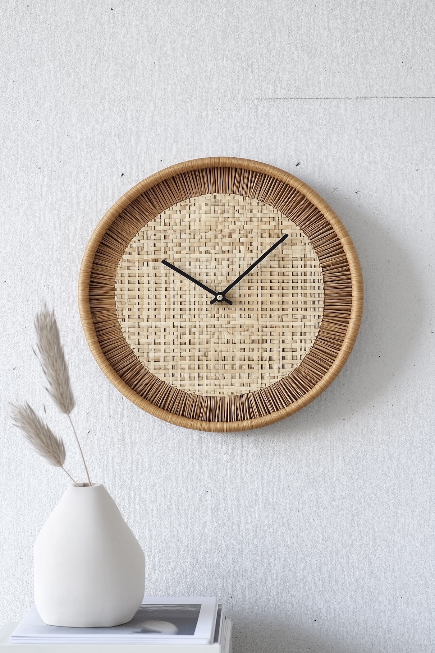 DIY cannage horloge thème Afrique chambre jungle