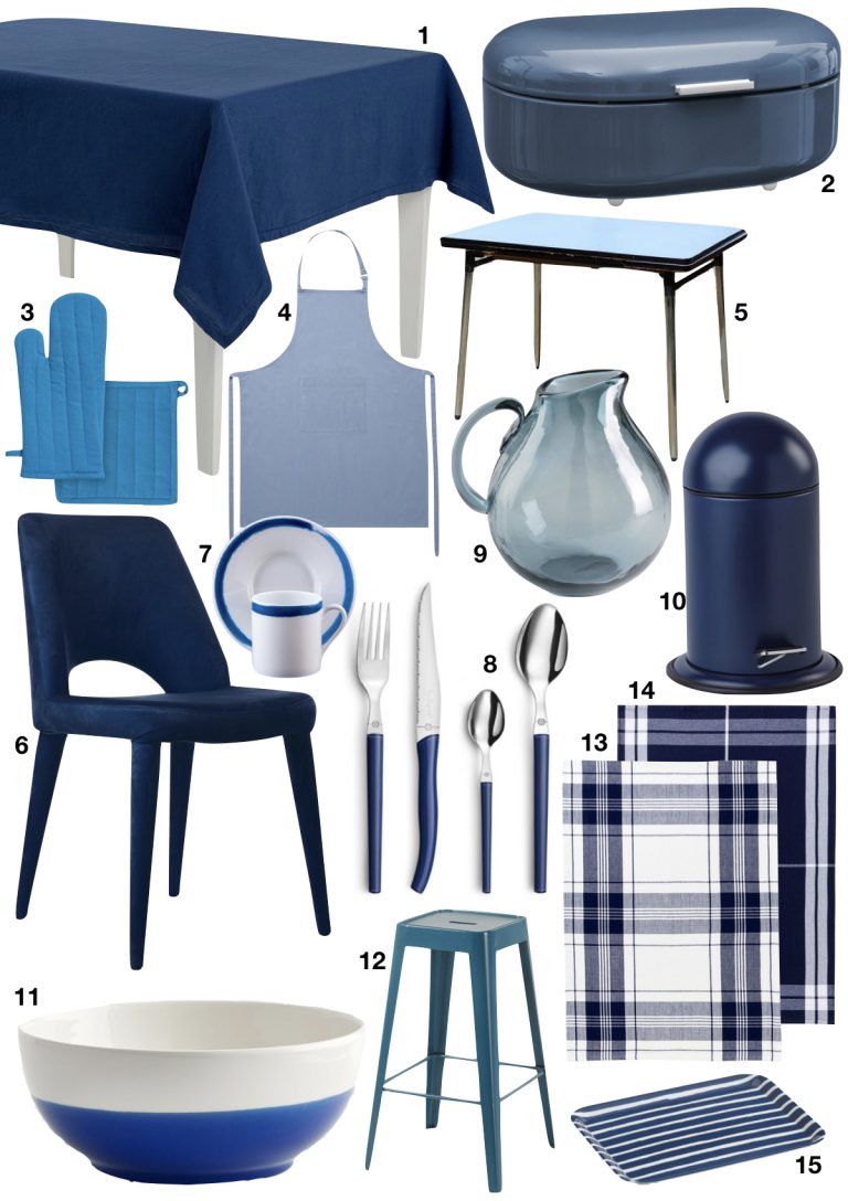 cuisine bleue shopping list - blog déco - clem around the corner