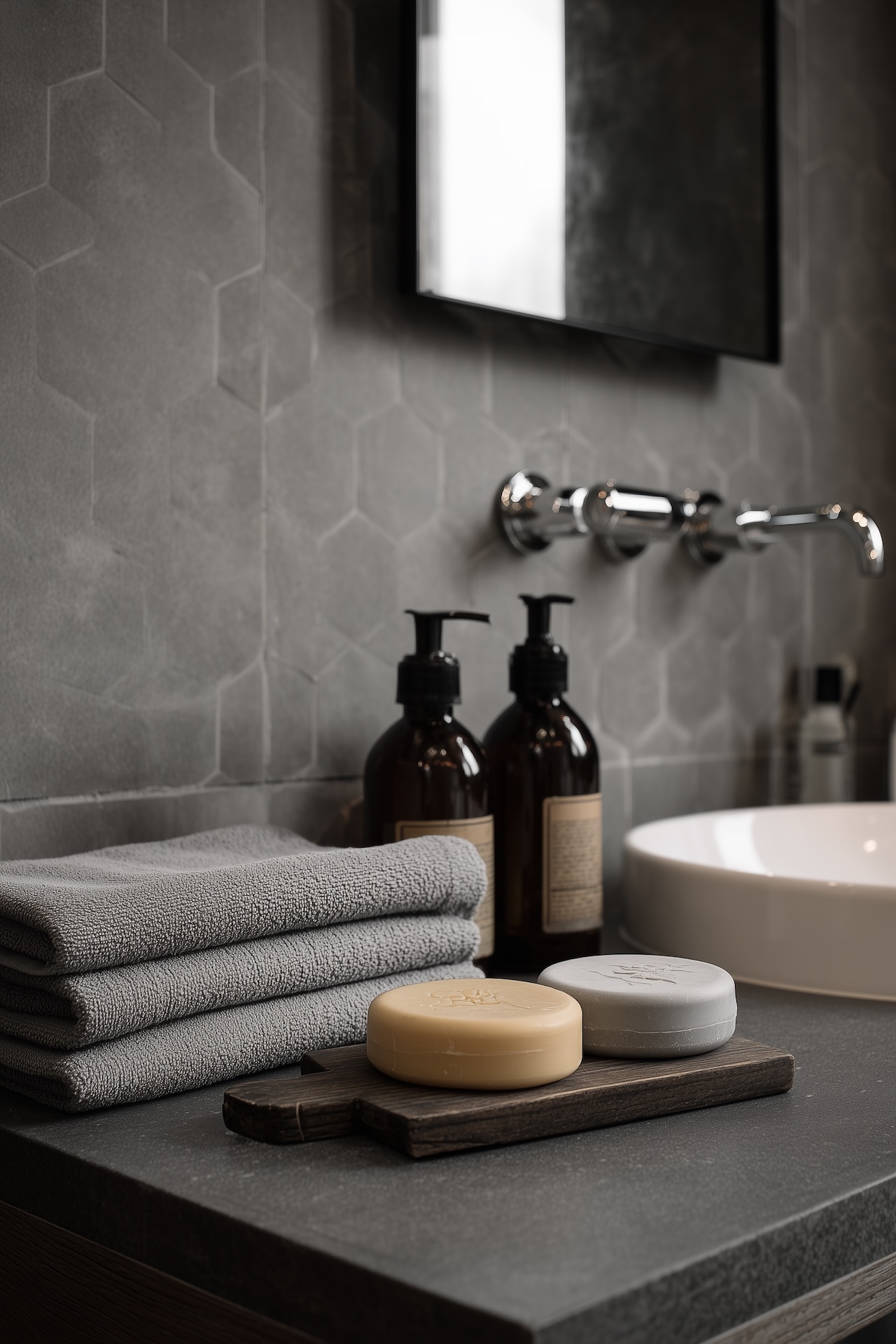 cosmétique bio solide salle de bains danoise