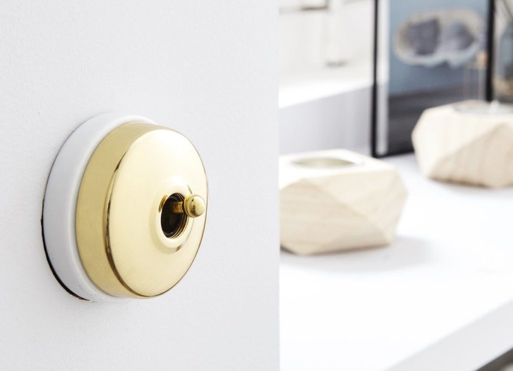 interrupteurs vintage rétro laiton tirette doré pas cher blog déco clem around the corner