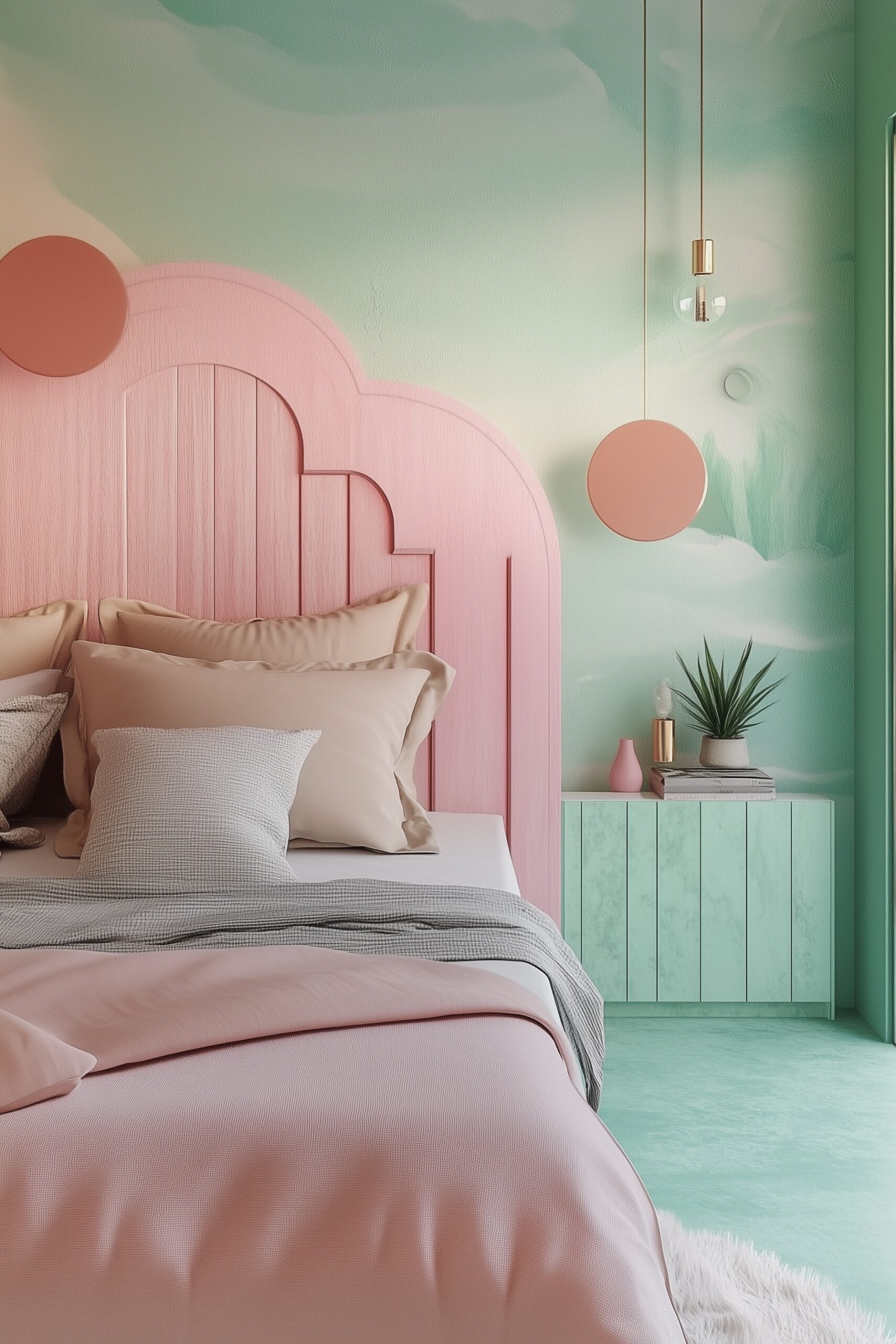 décoration originale pastel style pop bois