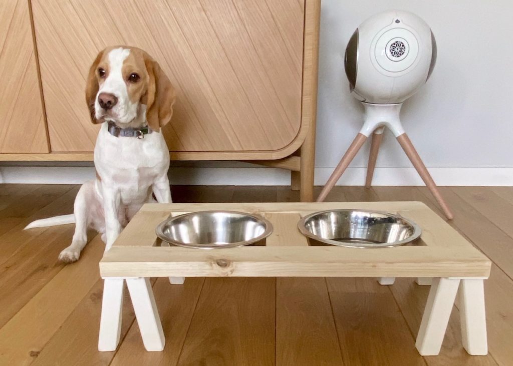 comment fabriquer porte gamelle pour chien diy bois inox - blog déco - clem around the corner