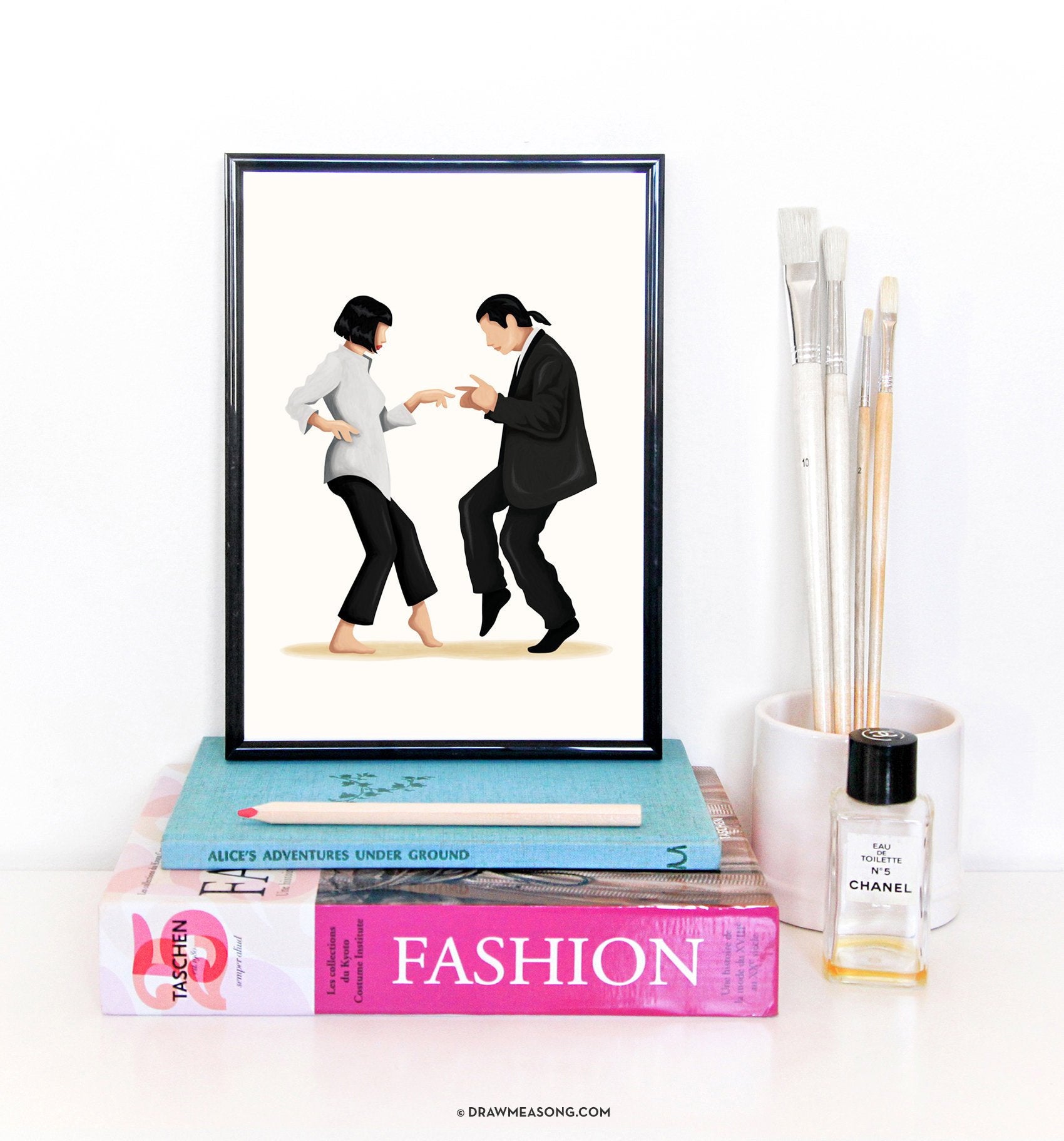 Illustration Etsy Poster Art Frame Draw Me a Song 