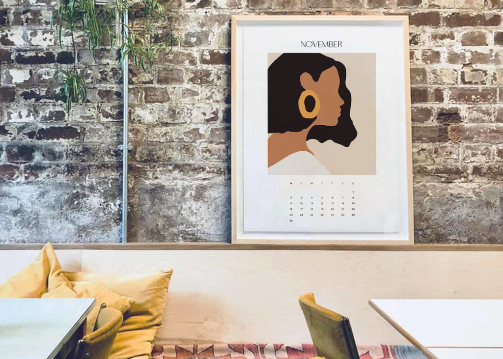 calendrier 2020 original déco murale terracotta style méditerranéen