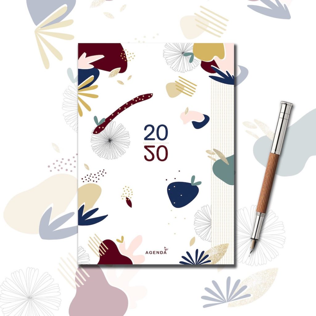 agenda 2020 illustration abstraite originale blog déco