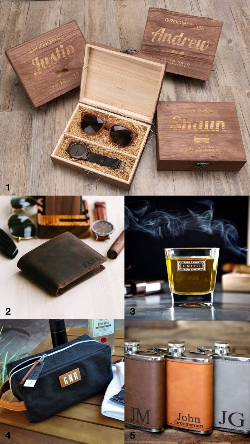 idée cadeau de Noël personnalisé homme témoin initiale mariage souvenir - blog clem around the corner