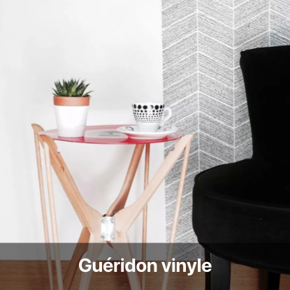 guéridon vinyle tutoriel - blog diy création déco - clem around the corner