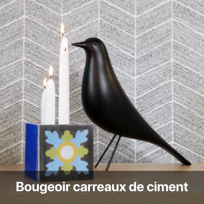 bougeoir carreau ciment tutoriel - blog diy création déco - clem around the corner