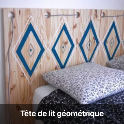 tête de lit géométrique tutoriel - blog diy création déco - clem around the corner