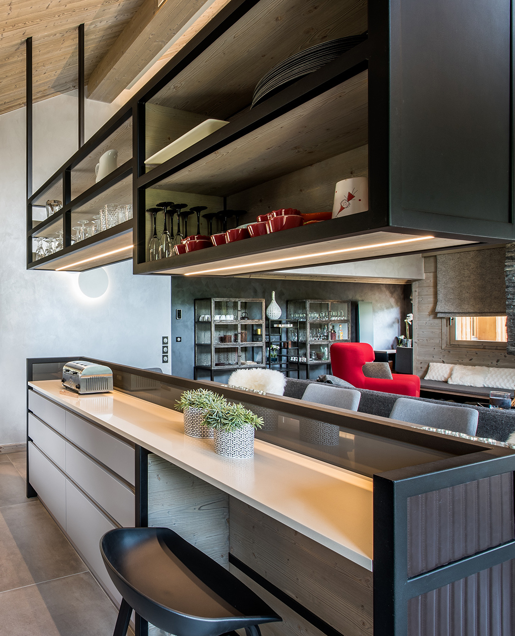 cuisine moderne style industriel gris marron blog déco