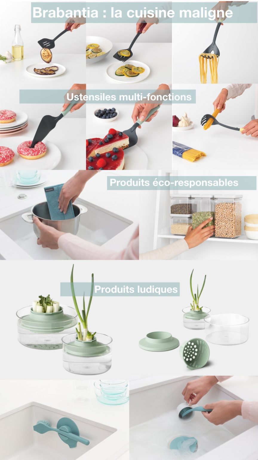 brabantia ustensile cuisine éco-responsable gain de place design ludique - blog déco