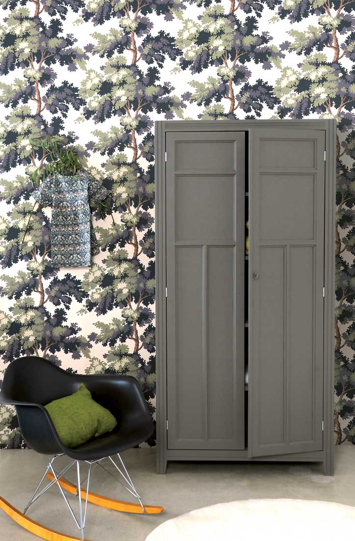 déco urban jungle kaki chaise scandinave à bascule noire