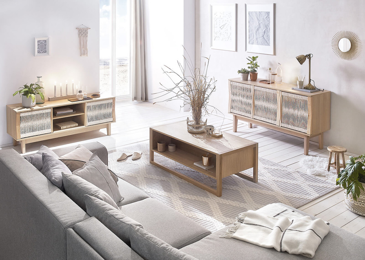 meuble tv salon design mobilier épuré - blog déco - clematc