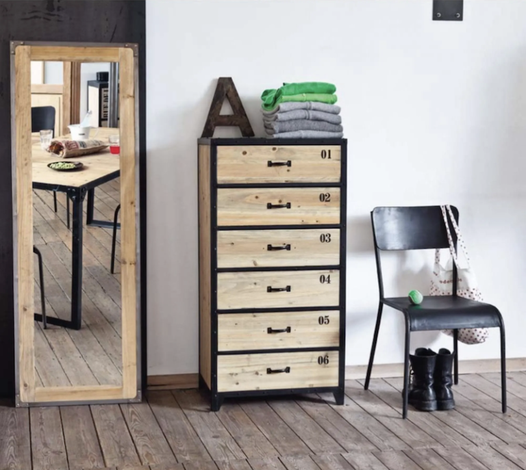 semainier meuble commode bois métal tiroir - blog déco - clem around the corner